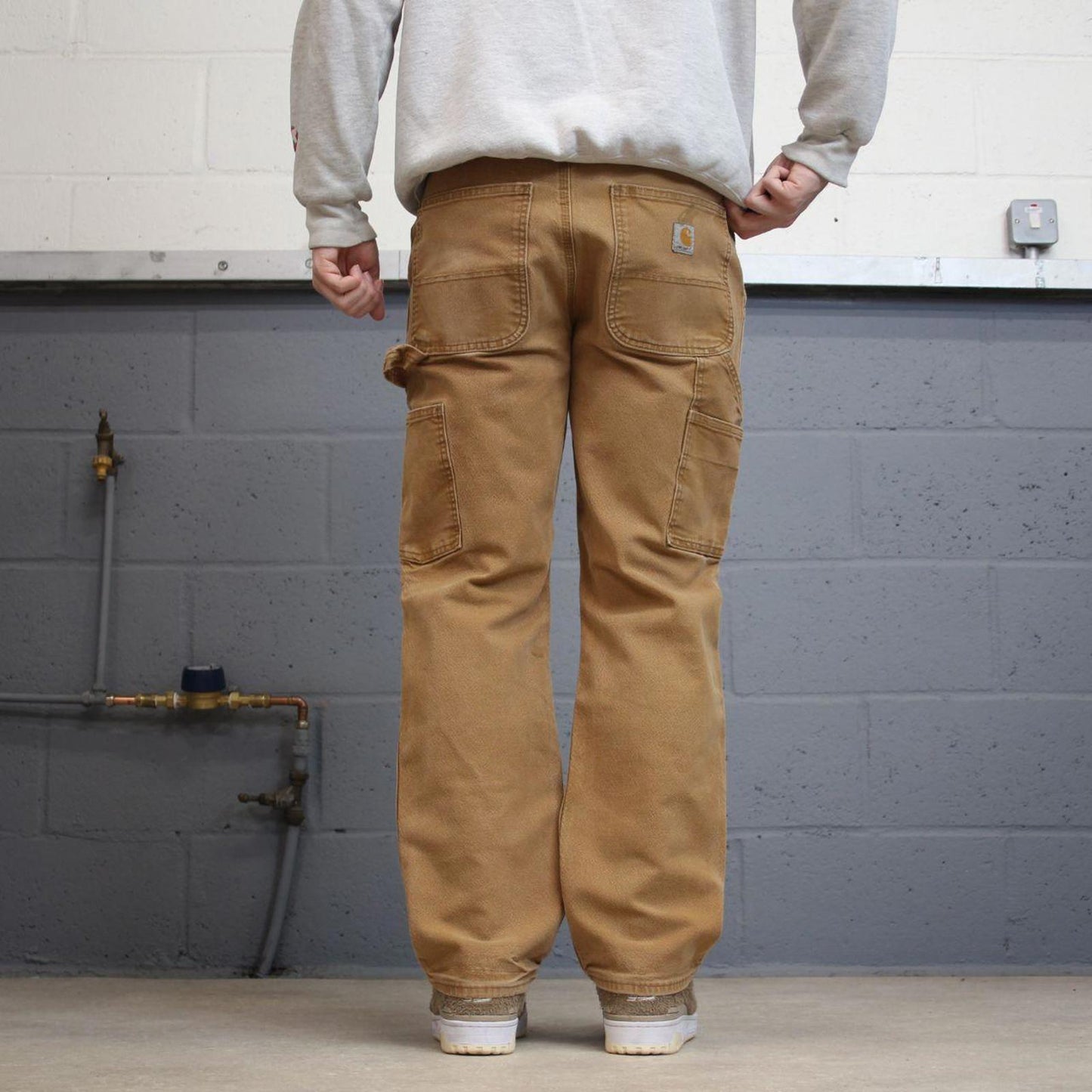 Carhartt carpenter jeans workwear W33L30 Mens tan brown relaxed y2k style cargos trousers