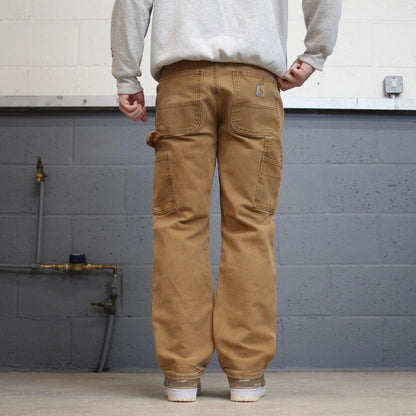 Carhartt carpenter jeans workwear W33L30 Mens tan brown relaxed y2k style cargos trousers