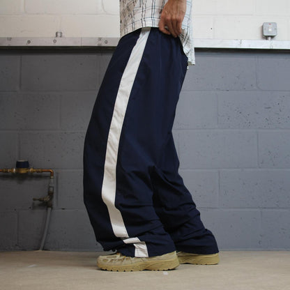 Y2K Nike baggy tracksuit bottoms navy XXL Wide leg