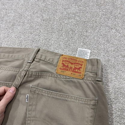 Levi’s 505 jeans Y2K beige Levi’s straight leg 2000s style pants red tab logo