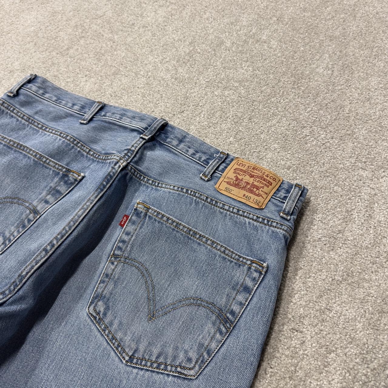 Levi’s 550 baggy jeans y2k W36L34 blue relaxed fit surf style pants red tab logo