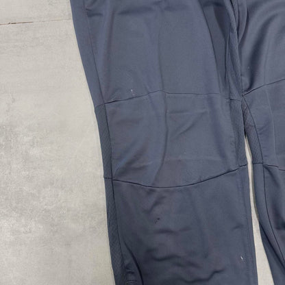 Nike Trackies XXL Grey y2k 00s style dri-fit joggers embroidered logo