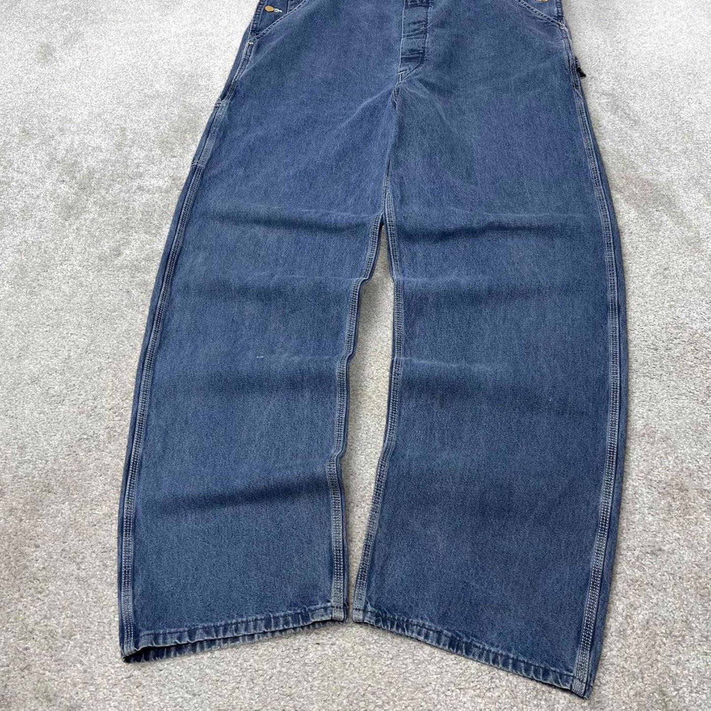 Vintage Carhartt dungarees W38L34 mens denim overalls blue utility worker skater