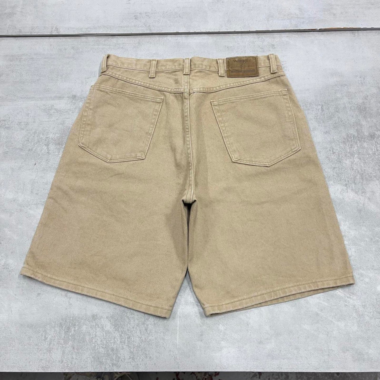 Vintage baggy stone Wrangler jorts W34