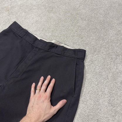 Dickies carpenter chino shorts black Loose long leg skater / surf shorts festival
