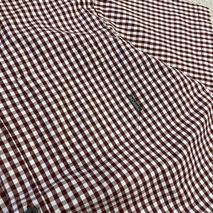 Columbia checkered short sleeve shirt red Y2K surf style check shirt summer holiday