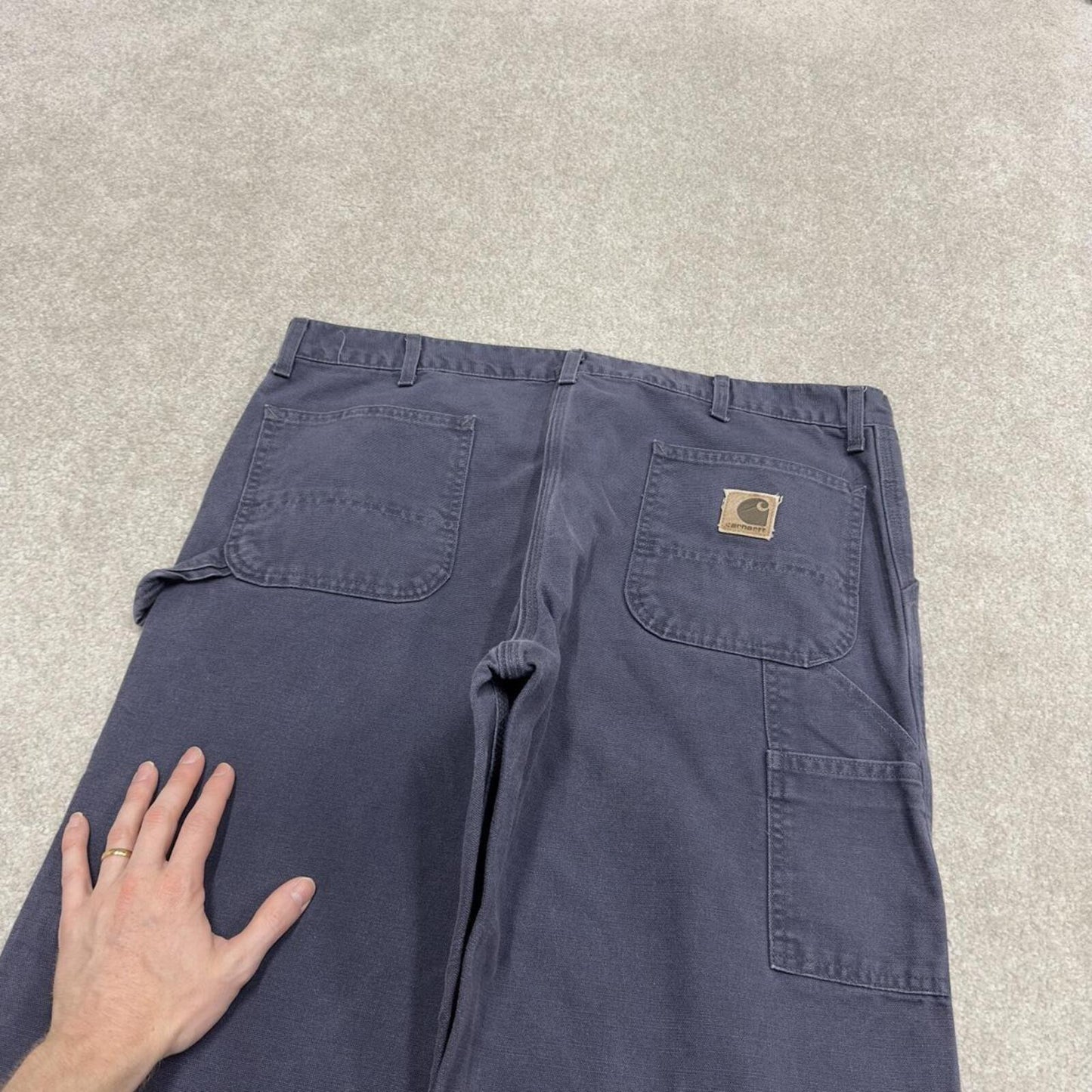 Carhartt carpenter jeans wide leg navy Loose leg skate style carpenter work pants