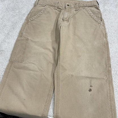 Carhartt baggy carpenter pants wide leg sand brown Canvas skater cargo work pants