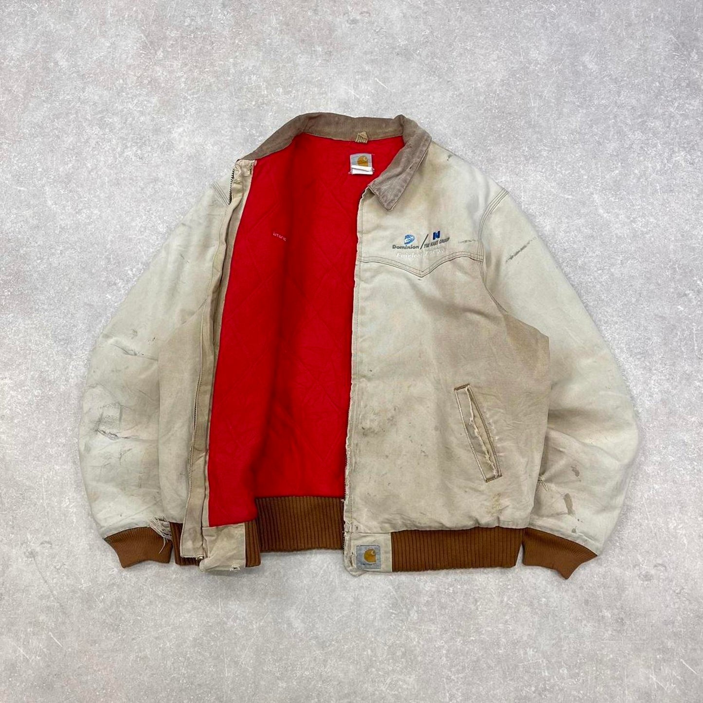 Vintage Carhartt bomber jacket XL Santa Fe thick padded canvas American Workwear