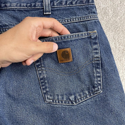 Vintage Carhartt jeans y2k denim blue Loose relaxed fit 5 pocket work pants