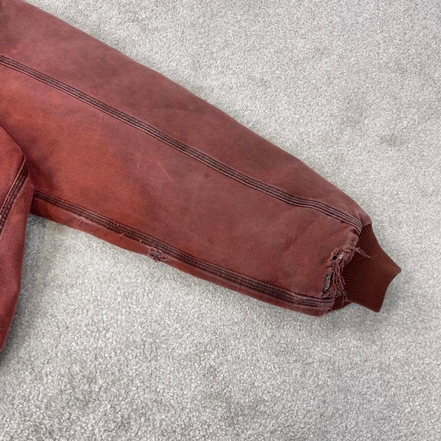 Vintage Faded Red Carhartt santa fe jacket XL canvas bomber authentic Detroit