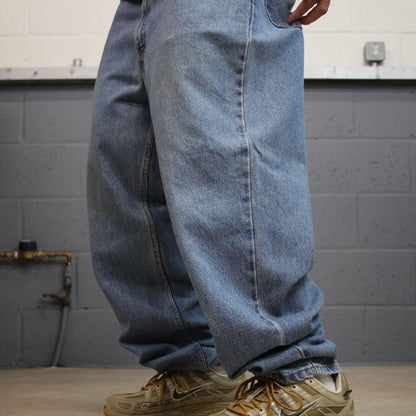 Levi's baggy tapered jeans y2k blue Loose fit wide leg denim surf style pants