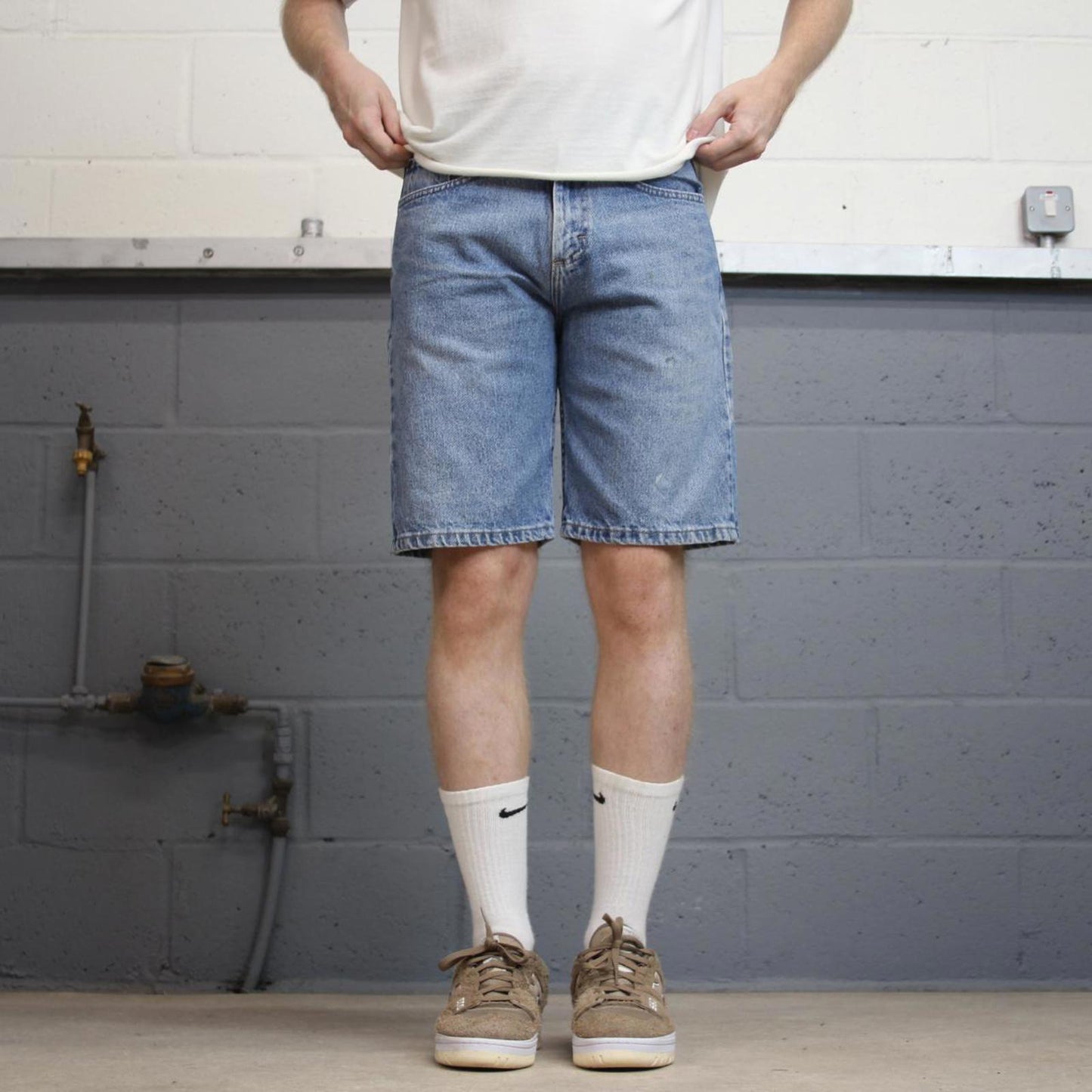 Blue Wrangler denim jorts W30 Loose denim summer jean shorts