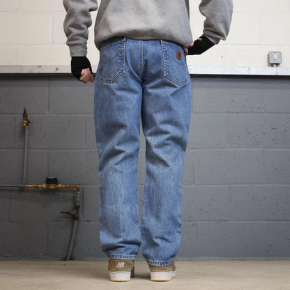Vintage Carhartt jeans blue denim W35L30 90s skater style straight leg 5 pocket jeans workwear