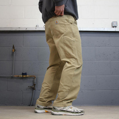 Y2K Carhartt carpenter pants beige Loose relaxed fit skate style workwear cargo pants
