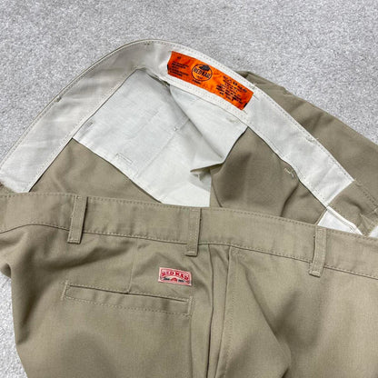 Vintage baggy 90s skater pants Khaki beige Red Kap chino twill style workwear trousers W48L36