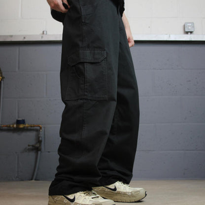 Wrangler chino cargo pants y2k W34L32 black Loose leg skater workwear pants