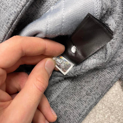 Y2K North Face technical fleece grey Full zip up fleece autumn pockets and embroidered
