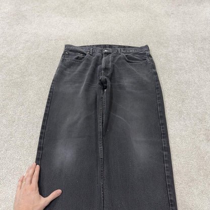 Levi’s 550 jeans y2k black denim Levi’s loose straight leg red tab logo pants