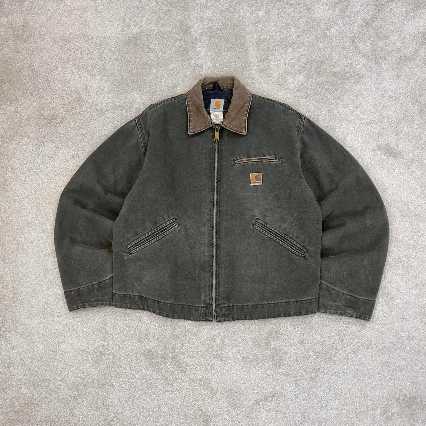Vintage green Carhartt Detroit jacket Large technical boxy cropped fit J97MOS 90s skater style