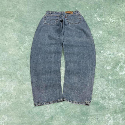 Vintage Levi's jeans 560 loose fit tapered leg blue USA made 100% cotton denim pants red tab logo