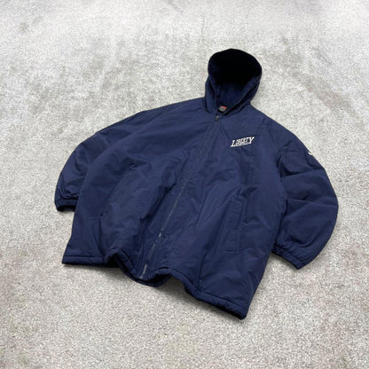 00s Nike jacket y2k style 3XL men's navy full zip padded windbreaker coat technical