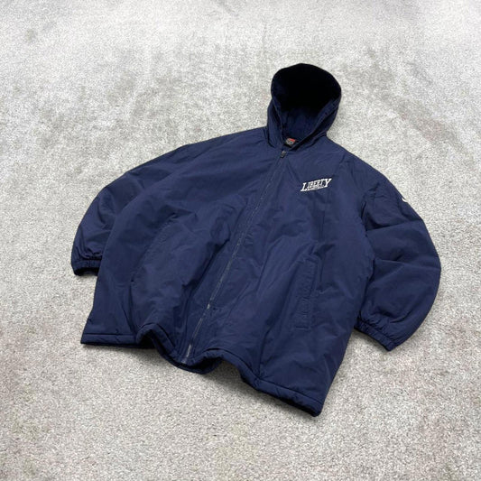 00s Nike jacket y2k style 3XL men's navy full zip padded windbreaker coat technical