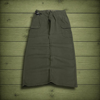 Y2K Lee cargo work pants green straight leg Regular straight fit chino hiking style trousers