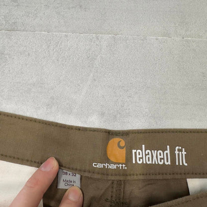 Mens Carhartt cargo pants W38 L31 khaki relaxed 90s style cargos