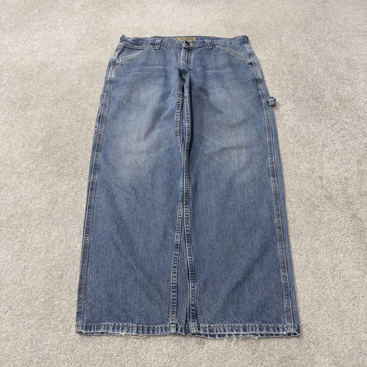 Vintage baggy Lee carpenter jeans y2k blue Loose leg skater style utility workwear trousers
