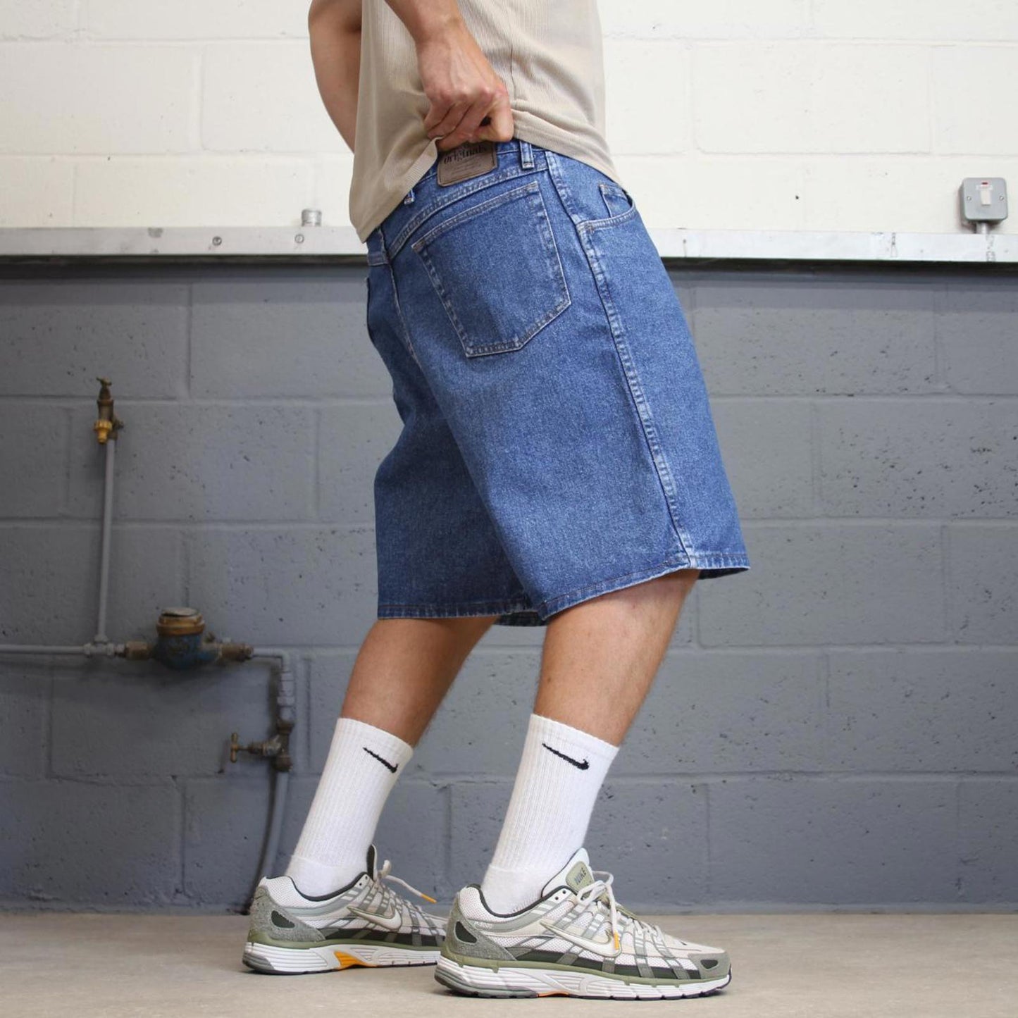 Mens baggy Wrangler jorts W38