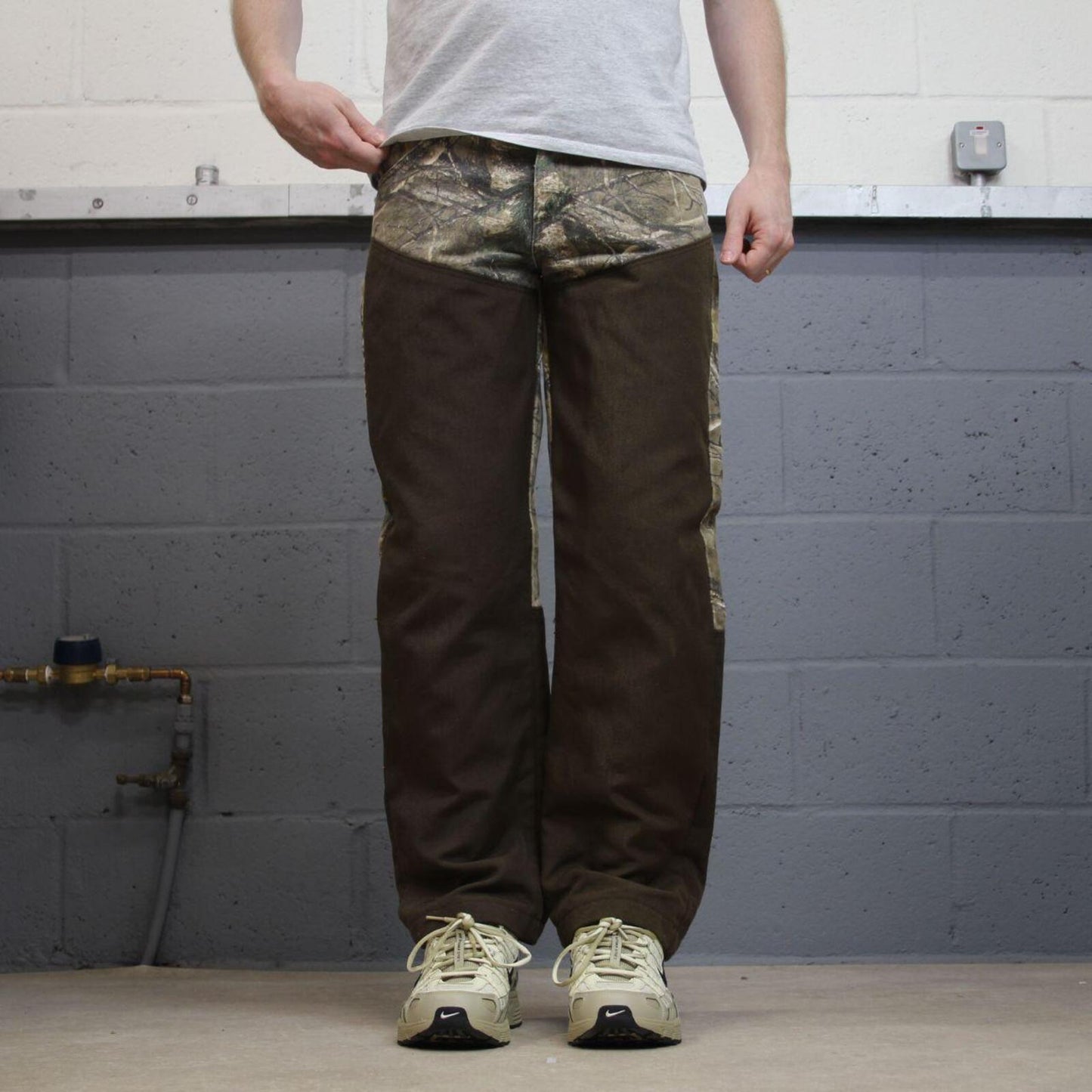 Wrangler camo jeans Realtree Pro Gear khaki Straight double knee denim camouflage pants