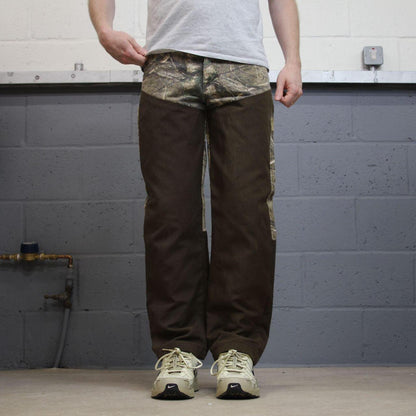 Wrangler camo jeans Realtree Pro Gear khaki Straight double knee denim camouflage pants