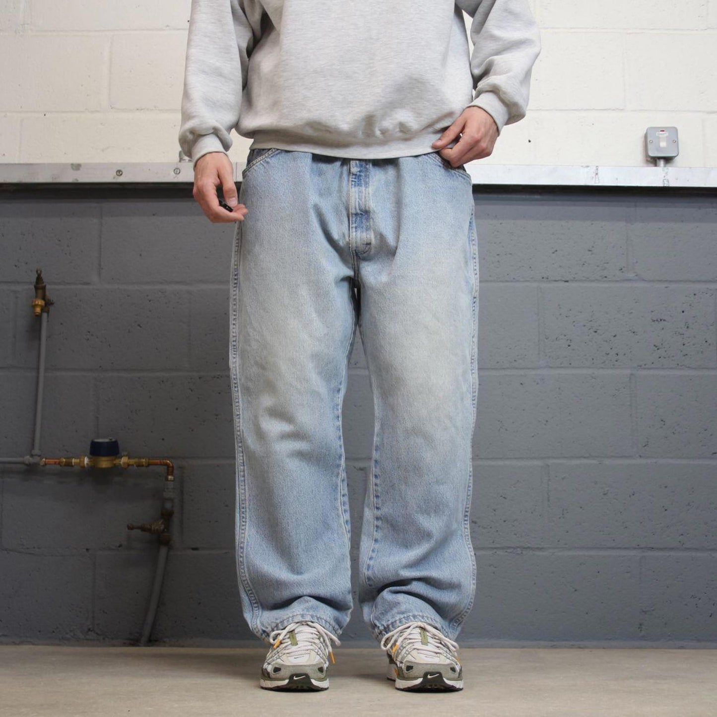 Vintage Y2k Dickies skate jeans blue Loose 5 pocket denim workwear pants