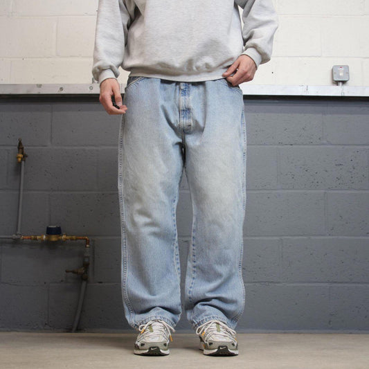 Vintage Y2k Dickies skate jeans blue Loose 5 pocket denim workwear pants