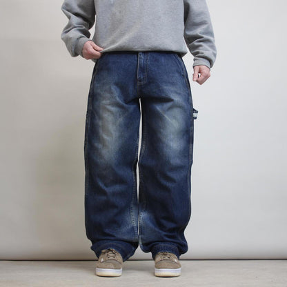 Baggy Snoop Dogg carpenter jeans W34L33 embroidered y2k style rare wide leg