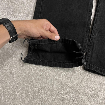 Levi's 505 straight fit jeans y2k black Regular straight leg denim pants red tab logo