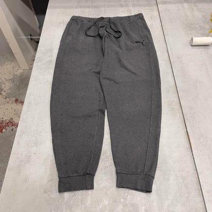 Y2k Puma tracksuit bottoms XXL men's grey joggers sports gym wear casual streetwear trackies comfort