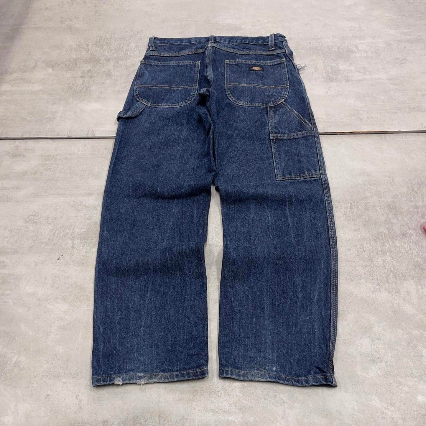 Dickies carpenter jeans W32L30 loose blue denim cargo skater style jeans