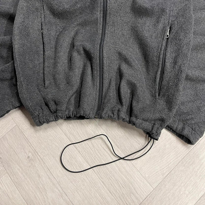 Y2K Columbia technical fleece m men’s grey full zip up autumn adjustable waist