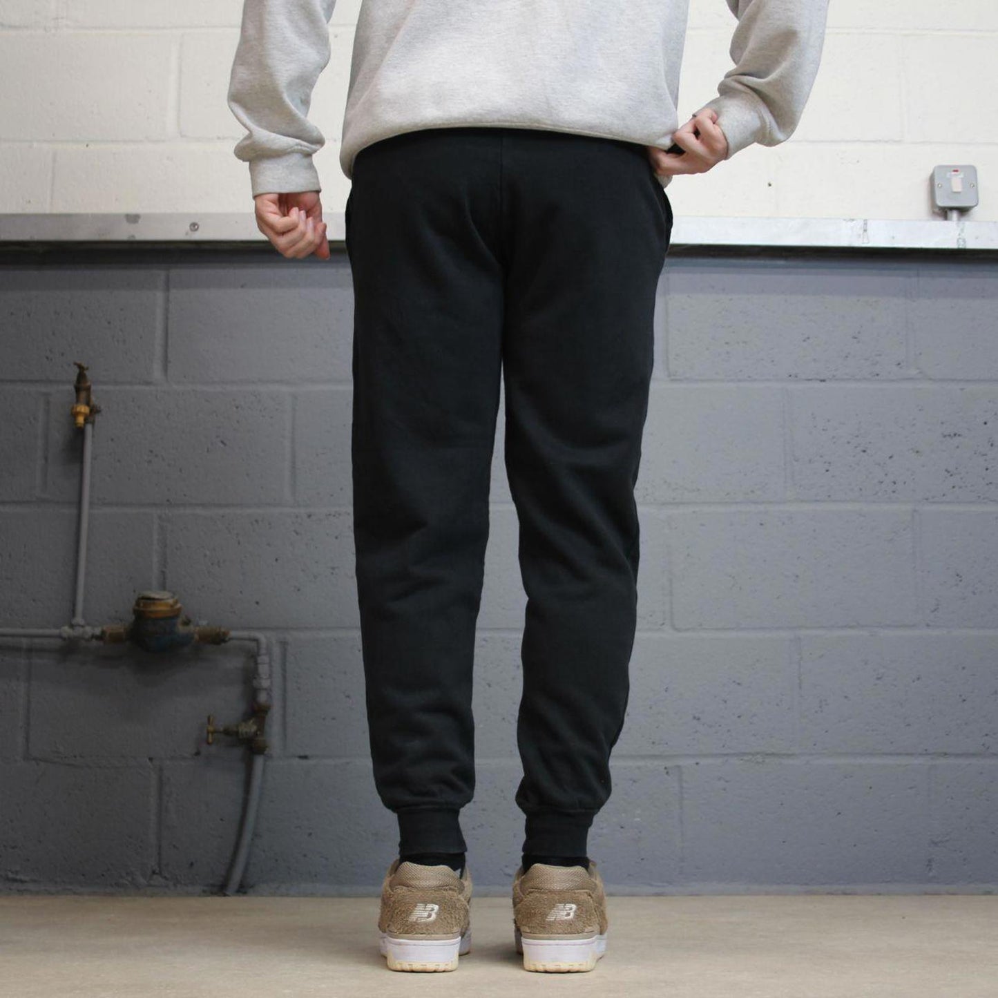 Black Nike Trackies S loose jogger track pants embroidered logo