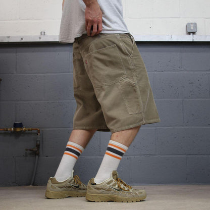 Levi’s baggy corduroy shorts carpenter khaki Loose fit cord skate style cargo shorts