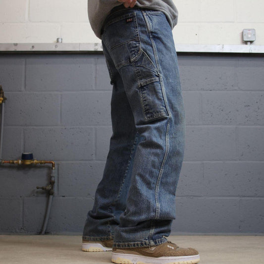 Dickies carpenter jeans blue Loose straight leg denim skate style cargo work pants
