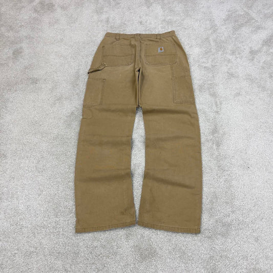 Khaki beige Carhartt carpenter jeans size 2 W28L31 women's y2k 90s style cargos