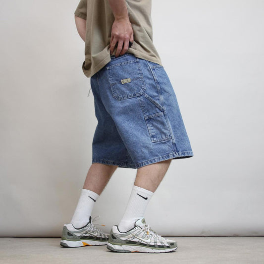 Mens baggy Wrangler carpenter jorts W40 Loose long denim skate shorts