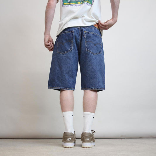 Mens Levi’s 505 jorts W36 loose 90s style skater shorts red tab logo
