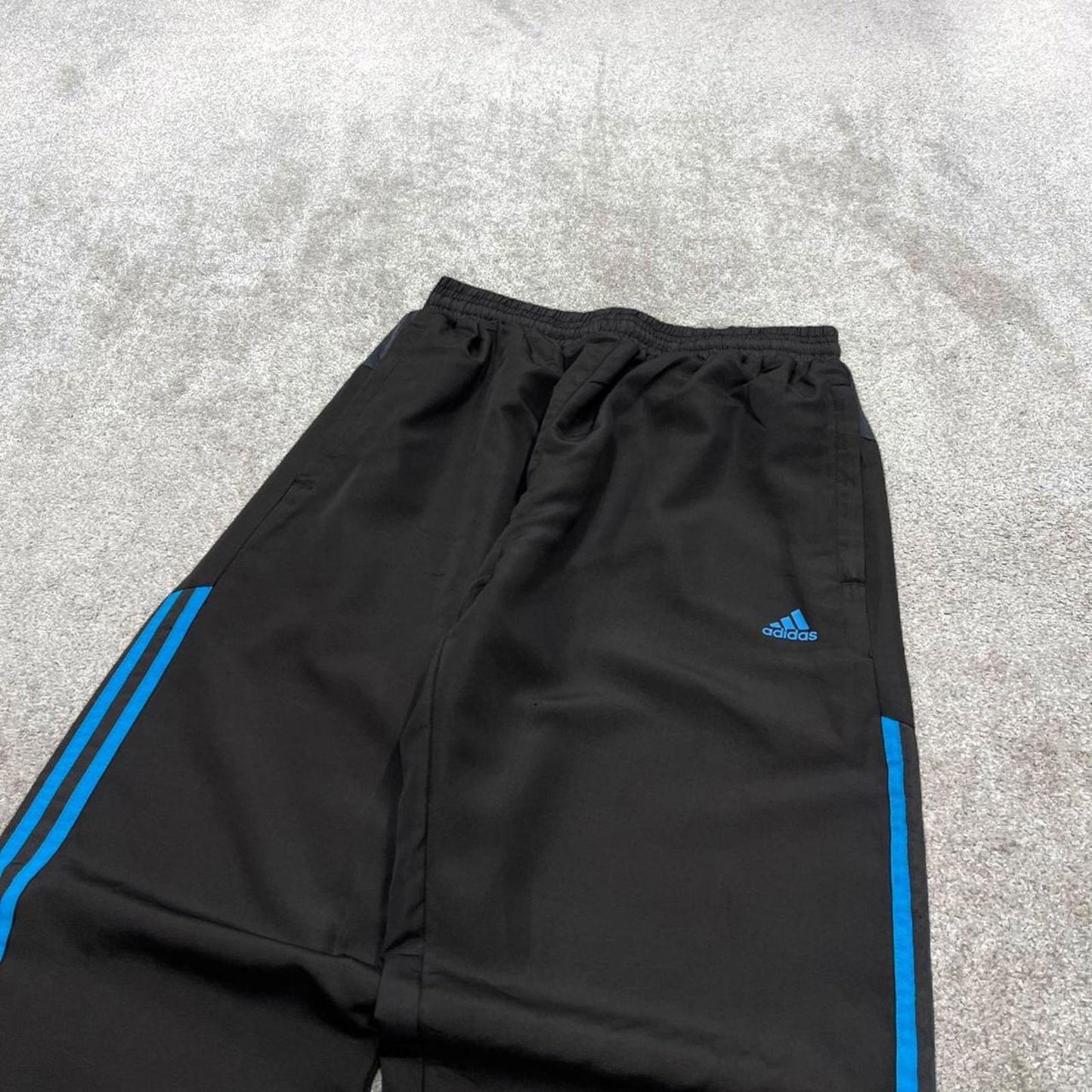 Vintage Y2K Adidas tracksuit bottoms black Side stripe design track pants