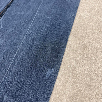 90s y2k Makaveli jeans W36L31 loose blue denim embroidered skate style hip hop pants