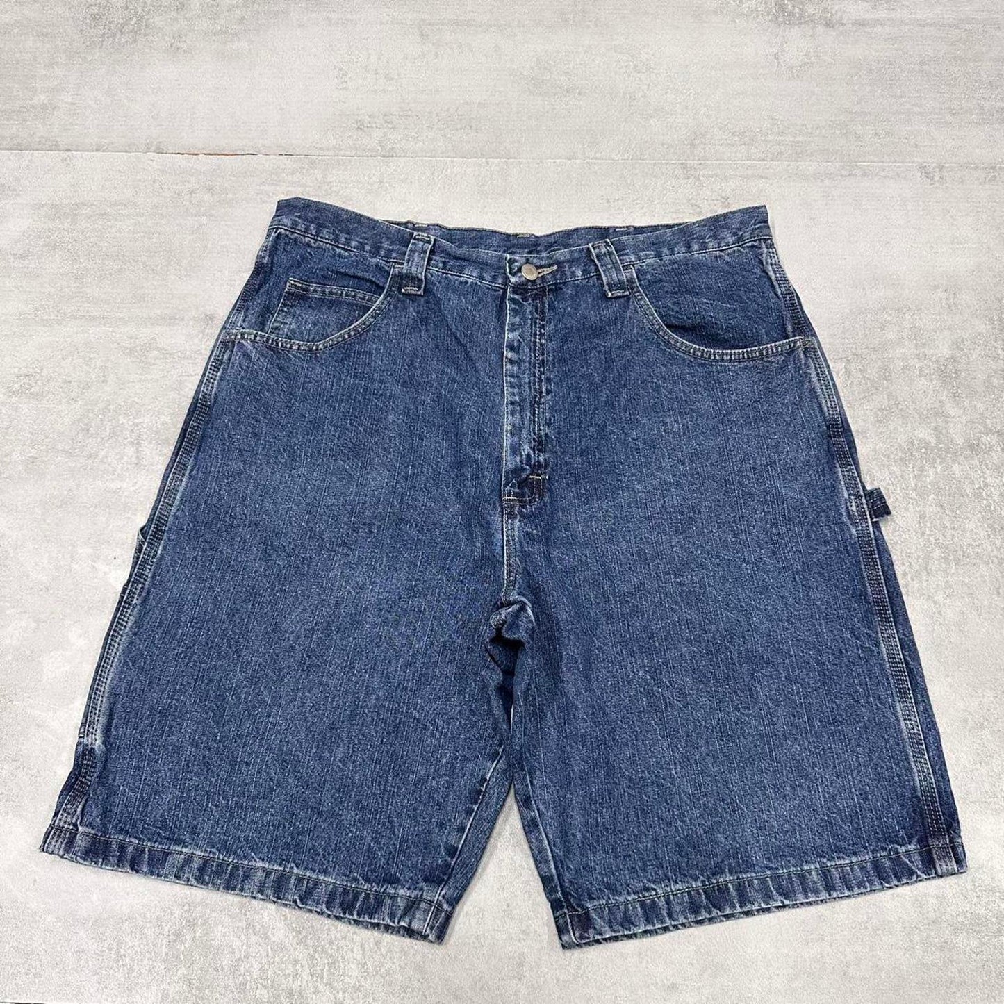 Mens Baggy Wrangler Carpenter Jorts W36 denim skater style cargo shorts