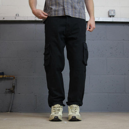 Wrangler cargo pants y2k black W34L30 Regular taper skater utility work pants
